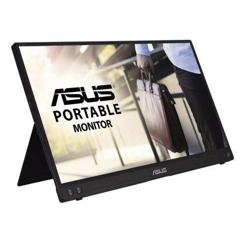 Asus 15.6" Portable IPS Monitor (ZenScreen MB16ACV), 1920 x 1080, USB-C (USB-A adapter), USB-powered, Auto-rotatable, Antibacterial, Smart Stand & Sleeve inc.-PCR Business Solutions Ltd